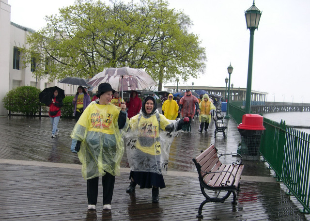 Walking in the rain