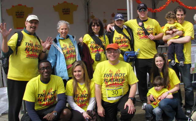 Picture of the Hot Flashes team at Bear Mountain in 2010, by the lake