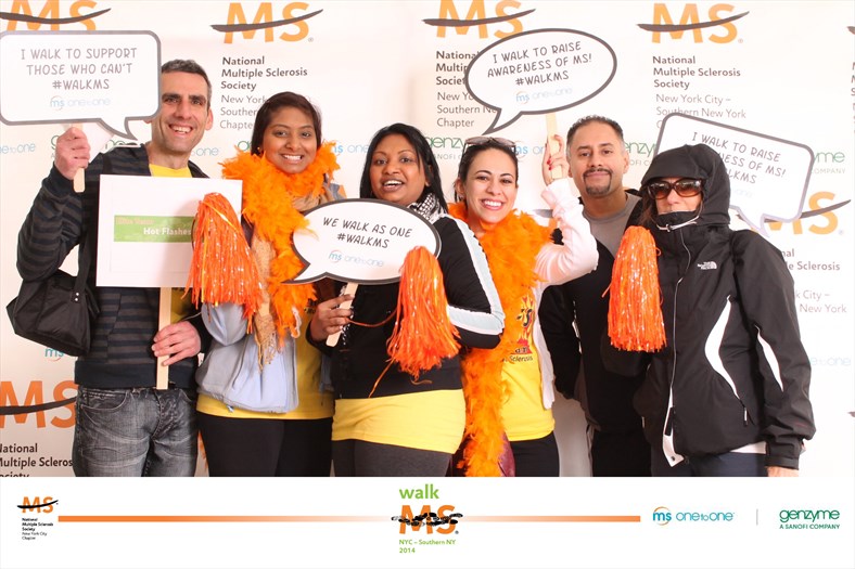 Picture of part of the Hot Flashes team at Pier 26 in Manhattan in 2014